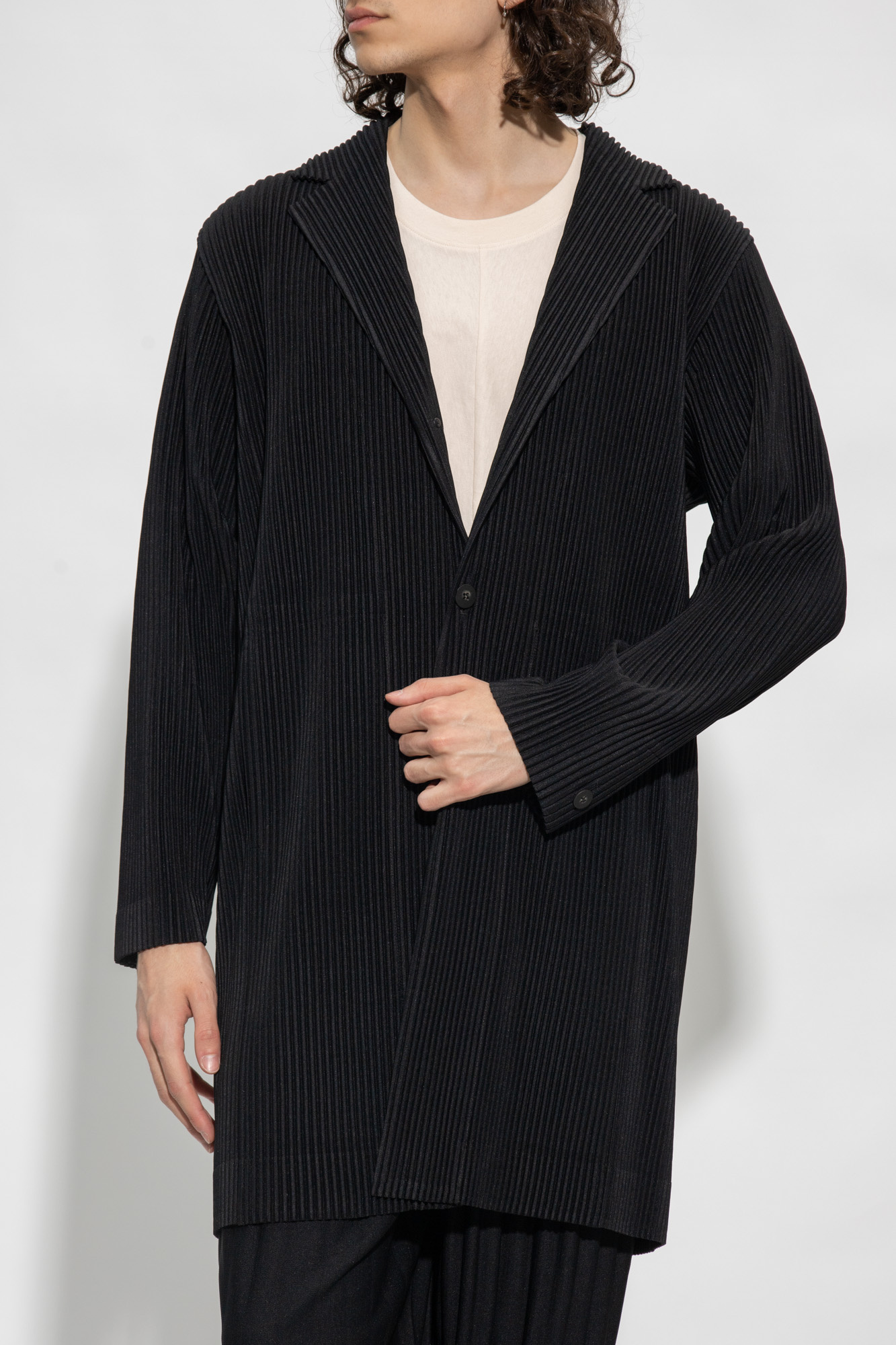 ISSEY MIYAKE homme plissé Czarny Plisowany płaszcz Homme Plissé Issey Miyake - Vitkac